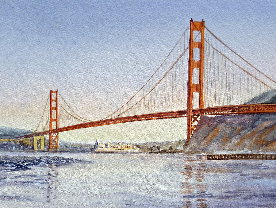 900x678 San Francisco California Golden Gate Bridge Painting By Irina - San Francisco Bridge Painting