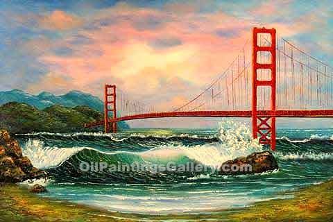 480x320 Golden Gate Bridge, San Francisco 42 (Painting Id Ci 3042 D) - San Francisco Bridge Painting