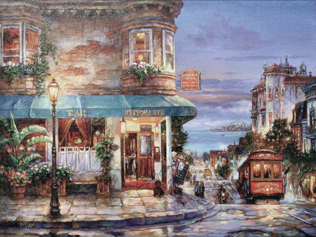 450x338 Hyde Street, San Francisco F5cmp - San Francisco Cable Car Painting