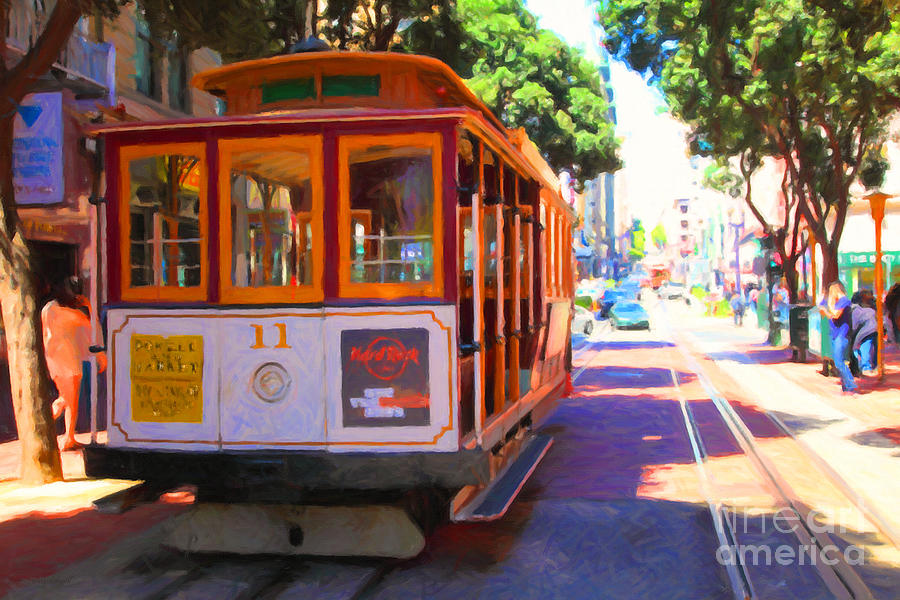 900x600 San Francisco Cable Car At The Powell Street Cable Car Turnaround - San Francisco Cable Car Painting