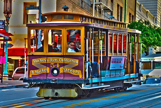 634x427 San Francisco California Photos - San Francisco Cable Car Painting