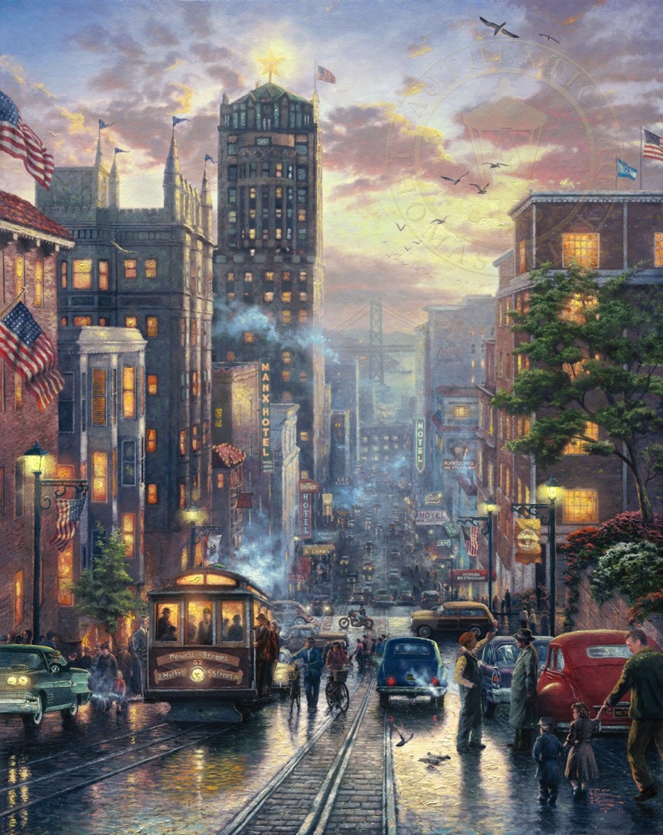953x1200 San Francisco, Powell Street Limited Edition Art The Thomas - San Francisco Painting