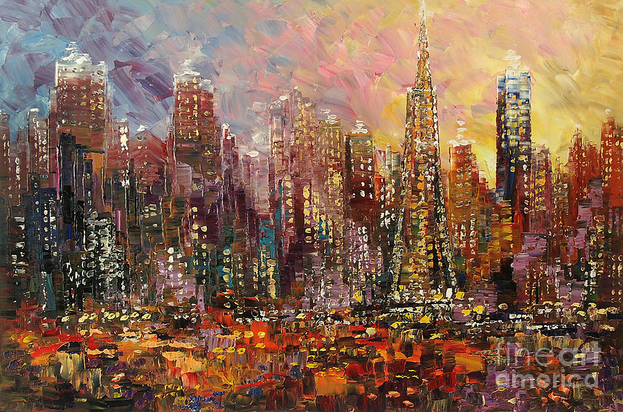 900x596 San Francisco Painting By Tatiana Iliina - San Francisco Painting