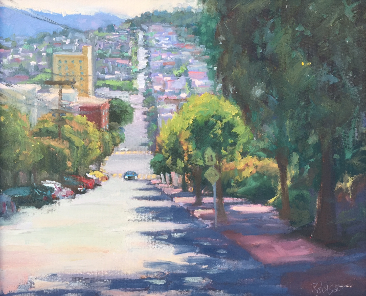 1448x1174 San Francisco Street 20x24 Original Oil Painting By Kathleen M - San Francisco Painting
