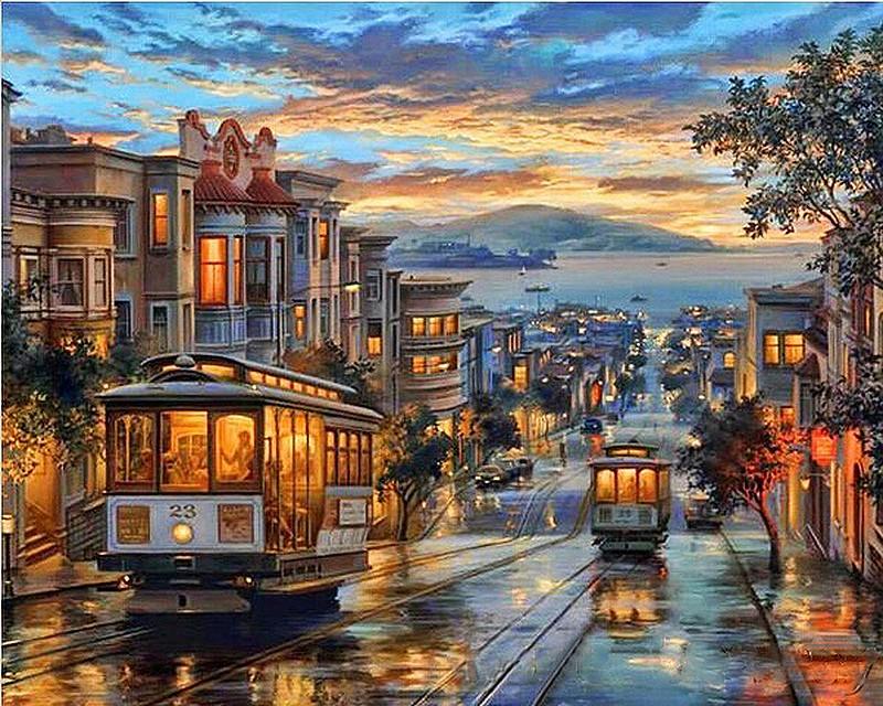 800x640 Trolley Of San Francisco - San Francisco Painting