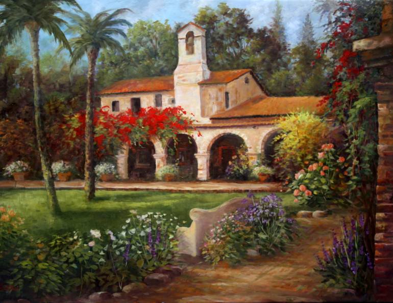 770x595 Saatchi Art San Juan Capistrano Mission Painting By Gail Salituri - San Juan Painting