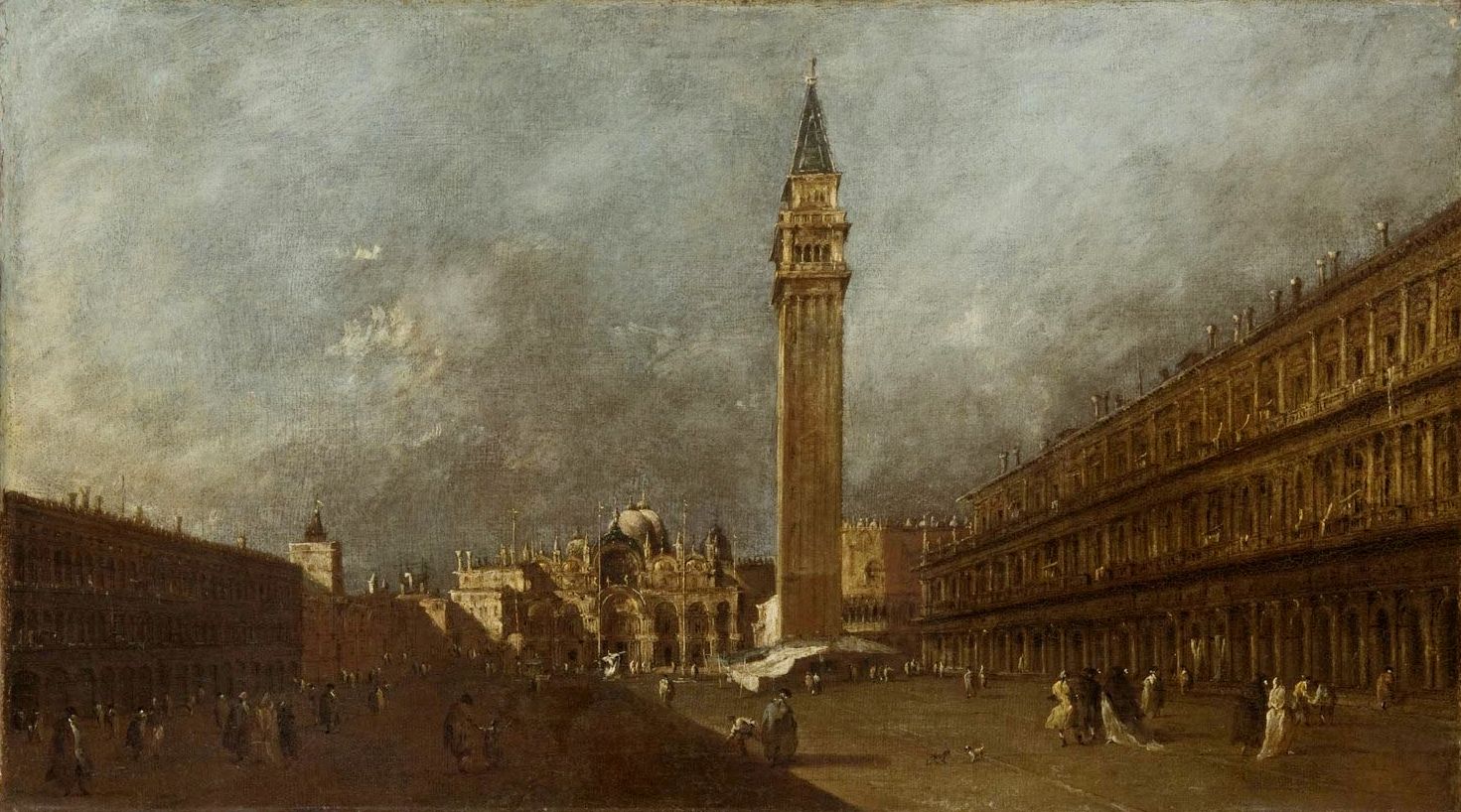1471x818 Piazza San Marco Painting Francesco Guardi Oil Paintings - San Marco Painting