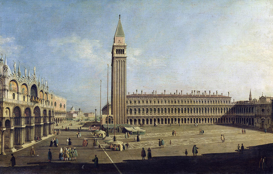 900x572 Piazza San Marco Venice Painting By Canaletto - San Marco Painting