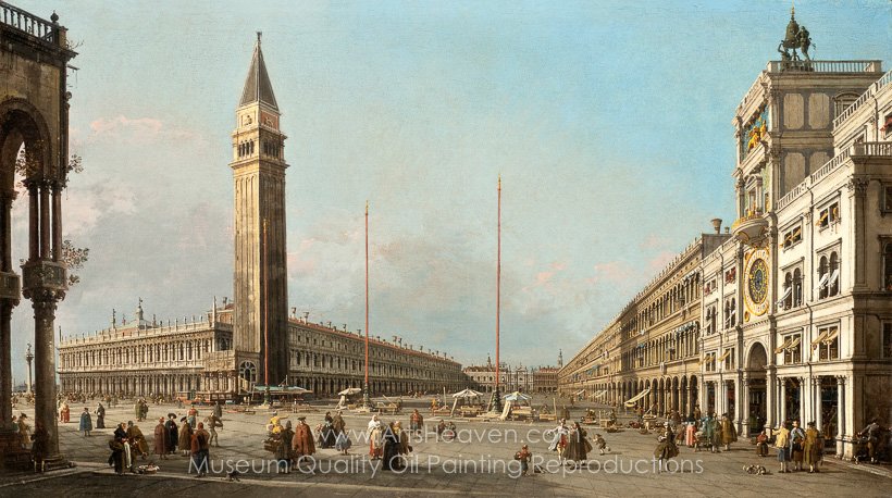 820x458 Reproduction Painting Canaletto Piazza San Marco Looking South - San Marco Painting