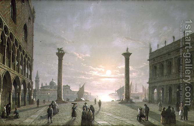 668x435 The Grand Canal From Piazza San Marco Henry Pether Reproduction - San Marco Painting