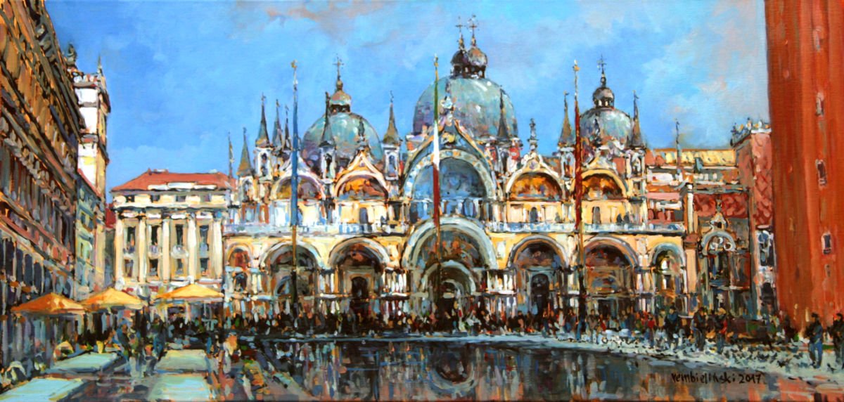 1200x572 Venice, Piazza San Marco (Piotr Rembielinski) - San Marco Painting