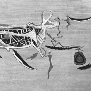 320x320 San Rock Painting Of A Trance, Or Healing, Dance. Distinctive Body - San Painting