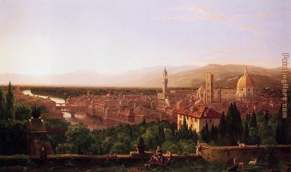 980x581 Thomas Cole View Of Florence From San Miniato Painting Anysize 50 - San Painting
