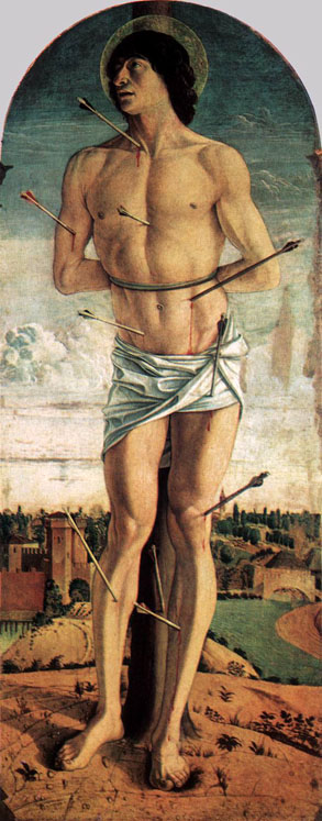 293x747 Imitating Ancient Marbles St. Sebastian In 15th Century Italy - San Sebastian Painting