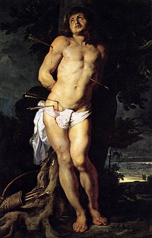 300x470 St Sebastian (Rubens) - San Sebastian Painting