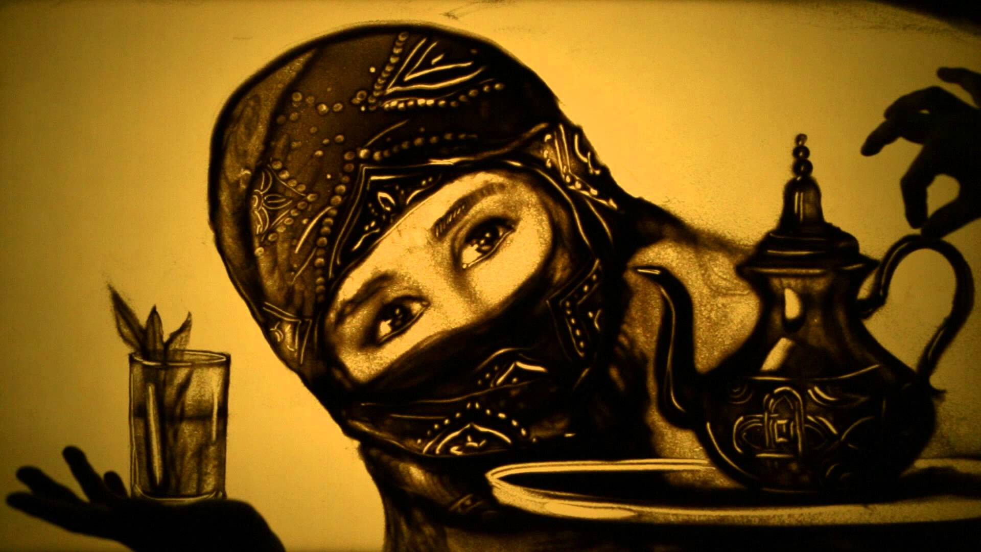 1920x1080 Sand Art Beautiful Morocco By Kseniya Simonova - Sand Art Painting