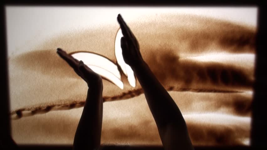 852x480 Sand Art Stock Video Footage - Sand Art Painting