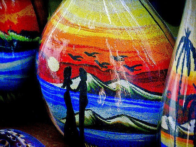 640x480 Art Now And Then Sand Painting - Sand Art Painting