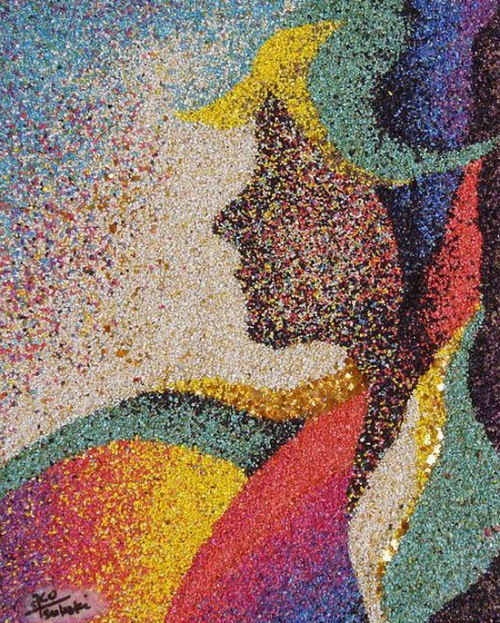 500x623 Colored Sand Art By Ako Tsubaki - Sand Art Painting