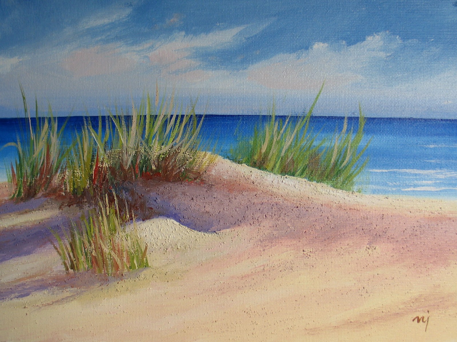 1600x1198 Nel's Everyday Painting Sand Dune One And Two - Sand Beach Painting