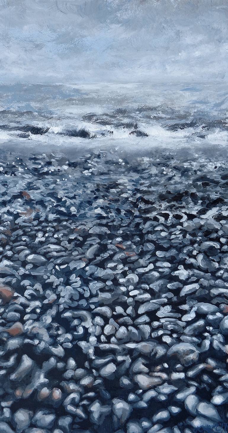 770x1463 Saatchi Art Black Sand Beach Painting By Jennifer Swoyer - Sand Beach Painting