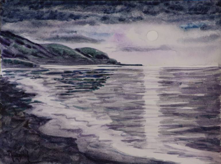 770x571 Saatchi Art Black Sand Beach - Sand Beach Painting