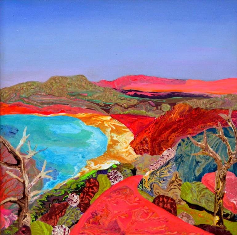 770x765 Saatchi Art Sand Beach Painting By Gabriela Fernandez - Sand Beach Painting