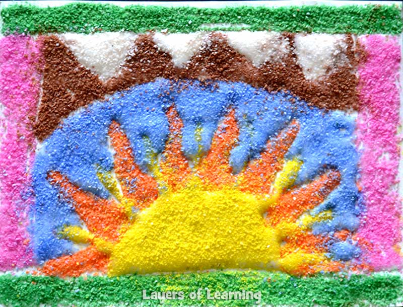 800x610 Native American Sand Painting Craft - Sand Painting