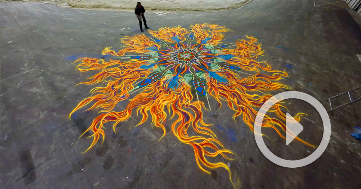 1200x630 New Time Lapse Videos Of Spontaneous Sand Paintings By Joe Mangrum - Sand Painting