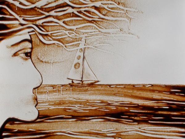 600x450 Sand Painting Performance Artist Sand Performer Live Sand Painter - Sand Painting