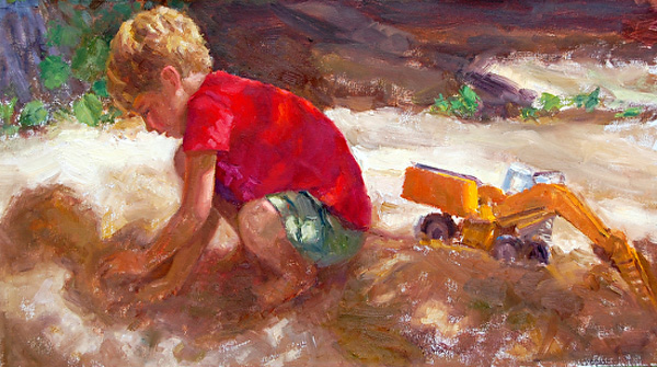 600x335 Oil Painting Carol Cumbo Roberts K.o. Jewel - Sandbox Painting