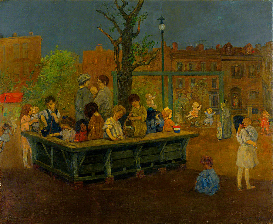 900x738 The Sandbox Painting By Jerome Myers - Sandbox Painting