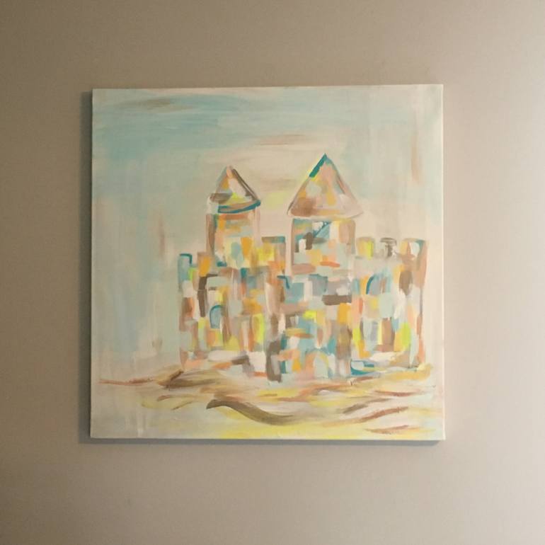 770x770 Saatchi Art Sandcastle Painting By Anz Dezigns - Sandcastle Painting