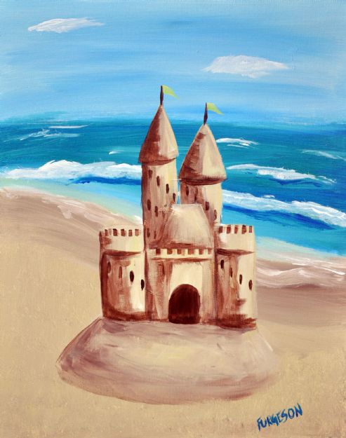 493x625 Sand Castle Social Drinking Amp Painting In Oklahoma City Wine - Sandcastle Painting