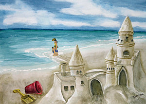 300x214 Sandcastle Paintings - Sandcastle Painting