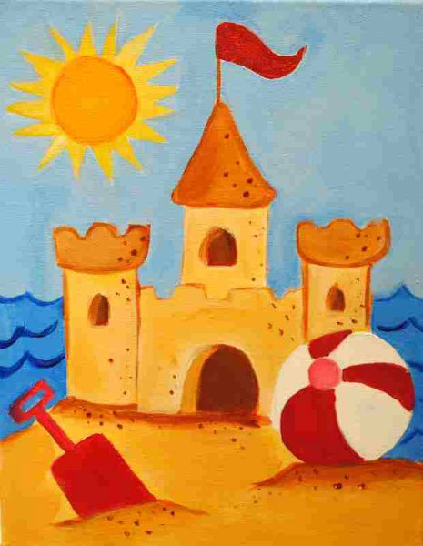 465x600 Summer - Sandcastle Painting