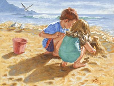 400x300 Making Sandcastle Is Like Learning To Self Administer Medications - Sandcastle Painting