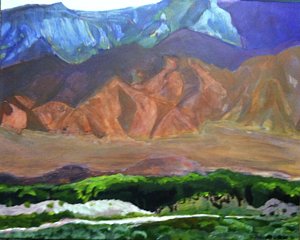 300x240 Sandia Mountain Painting By Debbie Phillips Conejo - Sandia Mountains Painting