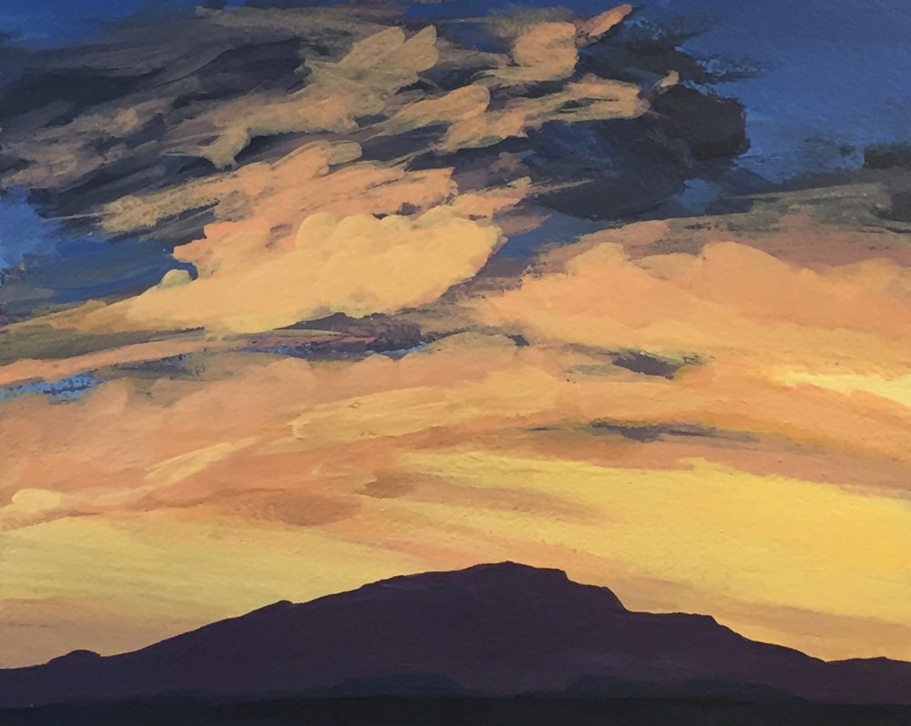 1000x798 Sandia Mountains No. 1 Reyes Fine Art - Sandia Mountains Painting