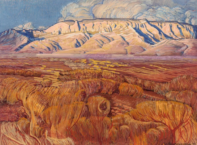 637x470 Sandia Mountains By Ernest Leonard Blumenschein On Artnet - Sandia Mountains Painting