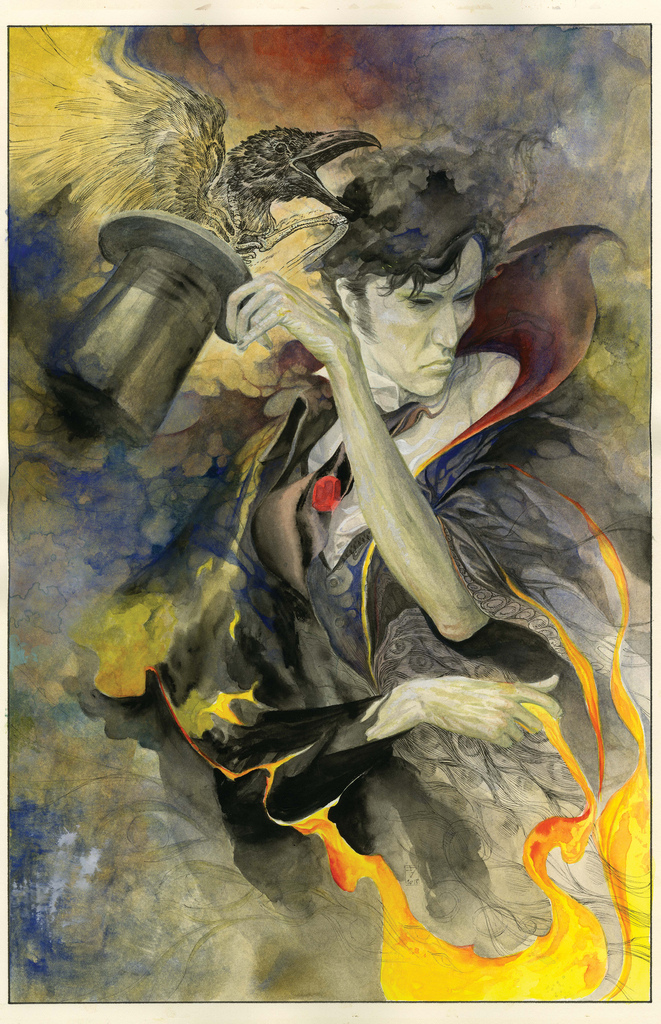 661x1024 Sandman Paint Study J H Williams Iii - Sandman Painting