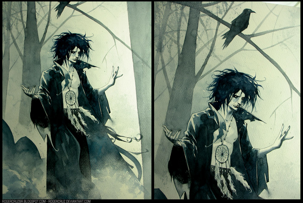 1000x669 Sandman Watercolor By Rogercruz - Sandman Painting