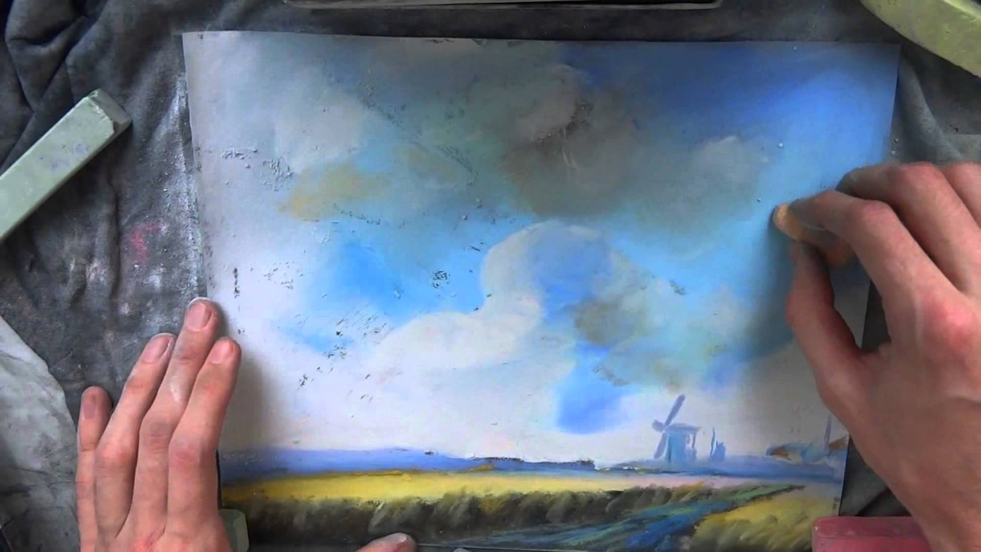 1920x1080 How To Draw Landscape Pastels On Sandpaper - Sandpaper Painting