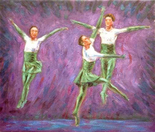 507x432 Sandpaper Ballet Oil Painting By Paul Berenson - Sandpaper Painting