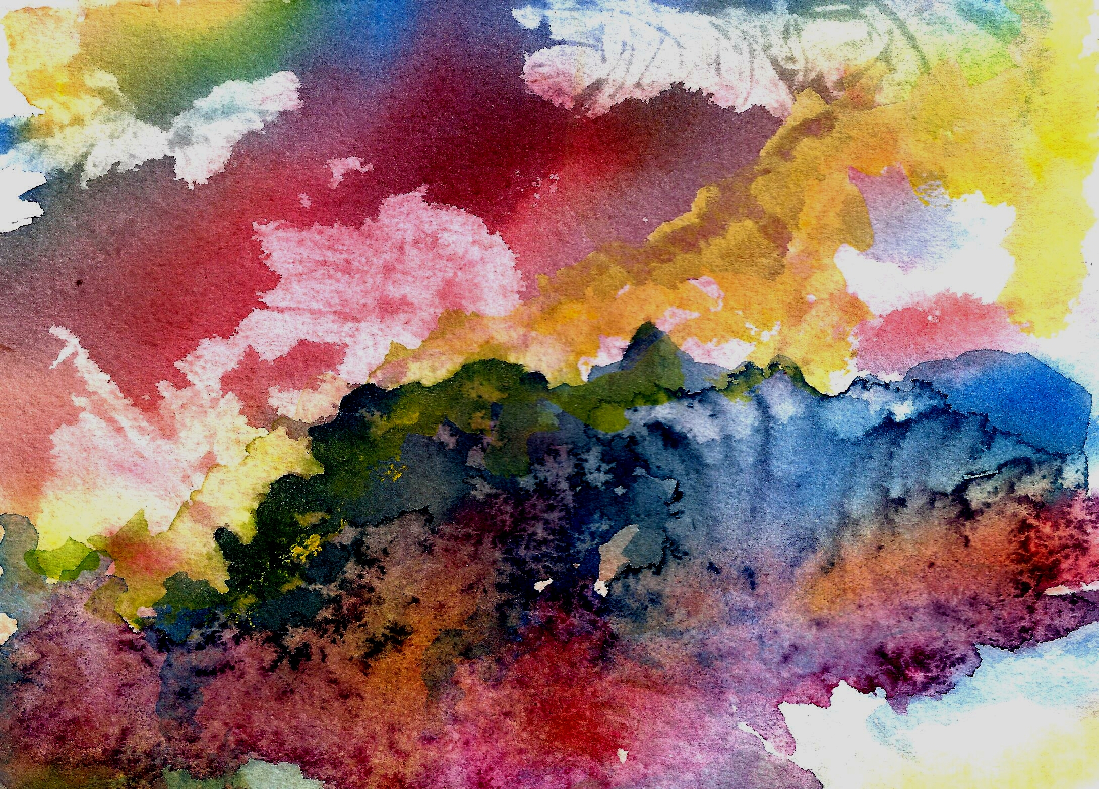 2180x1565 Watercolor Filmsaltetc. The Messy - Sandpaper Painting