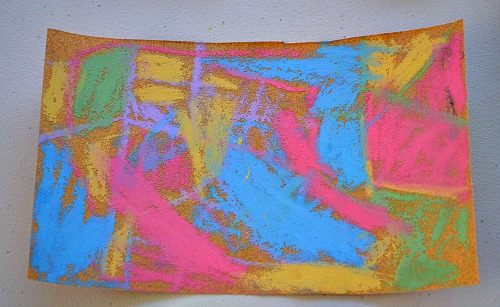 500x307 Art Activities For Kids Sand Paper Art Fun Littles - Sandpaper Painting