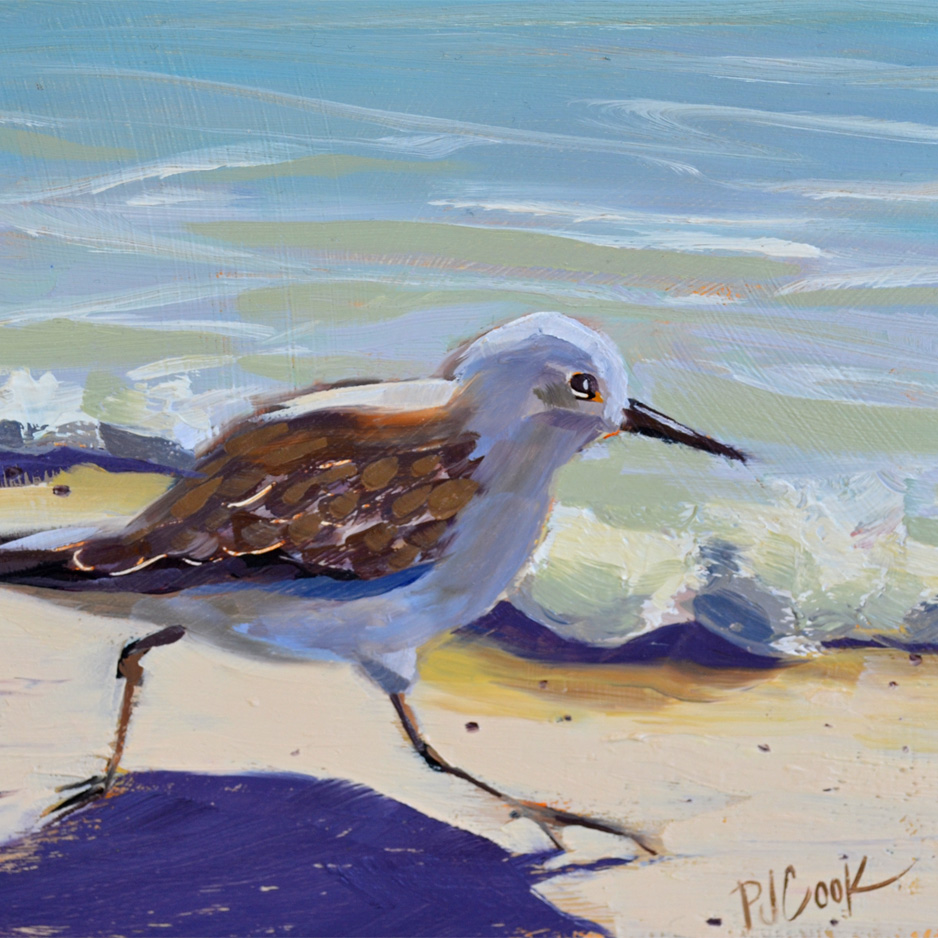 938x938 Wave Runner Bird - Sandpiper Painting