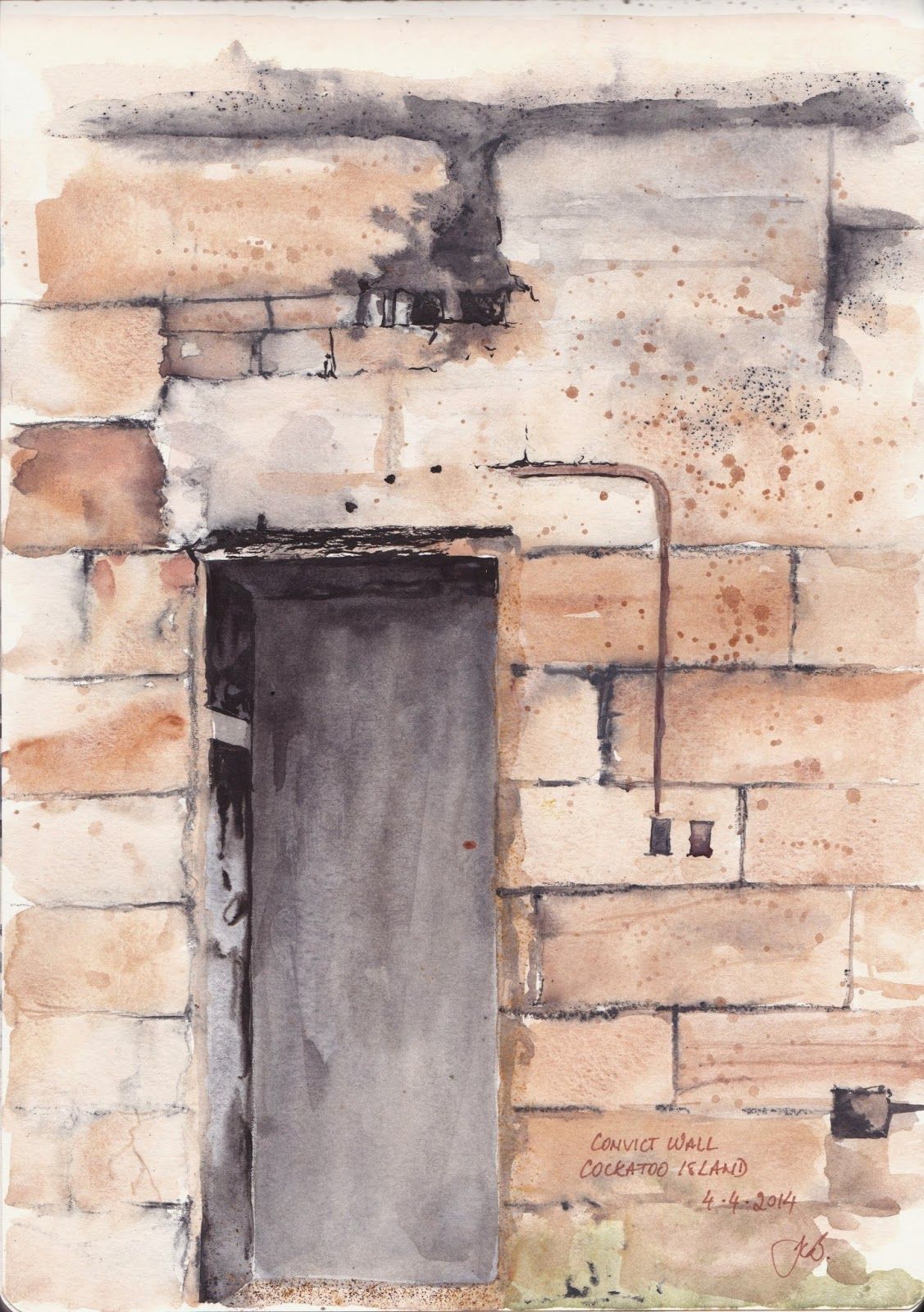 1127x1600 Jane Blundell Painting Sydney Sandstone Art Htd - Sandstone Painting