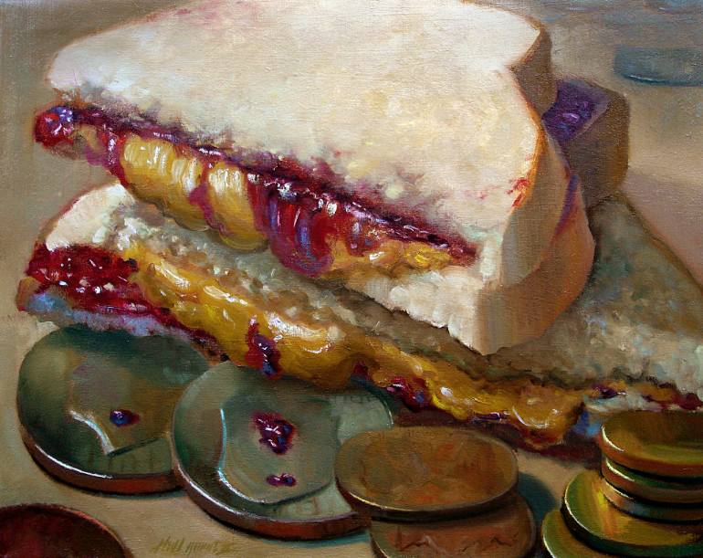 770x611 Saatchi Art Blood Money - Sandwich Painting