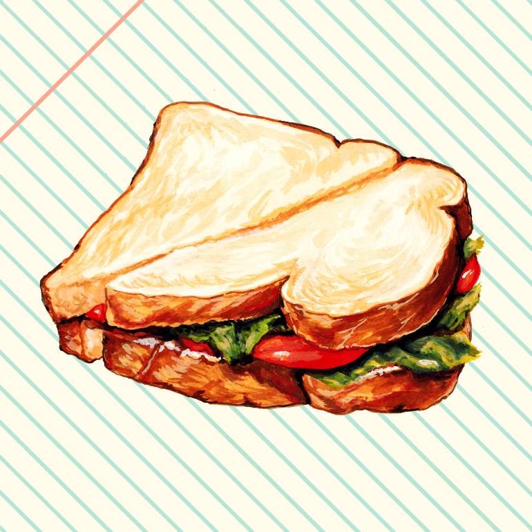 770x770 Saatchi Art Lunchroom Sandwich Painting By Kelly Gilleran - Sandwich Painting